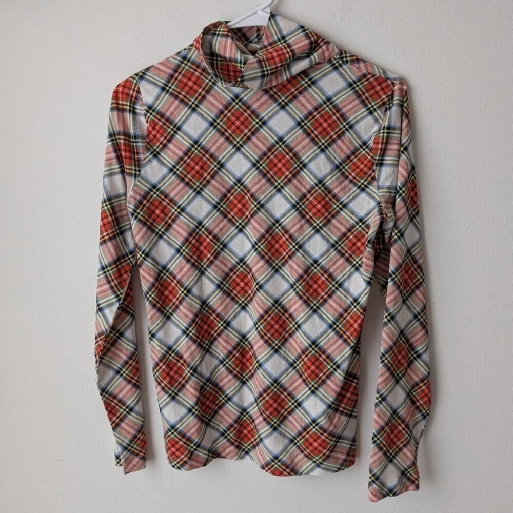 j. crew plaid top